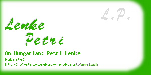 lenke petri business card